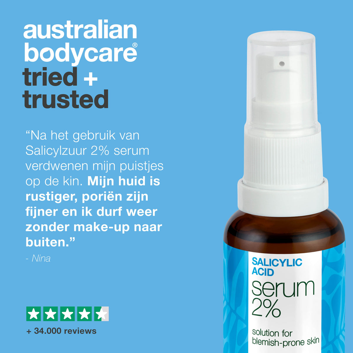 Salicylzuur serum voor mee-eters, vette huid en verstopte poriën — Salicylzuur serum bij vette huid, mee-eters en poriën. Met Zinc PCA, groene thee, hyaluronzuur en hydraterende glycerine.