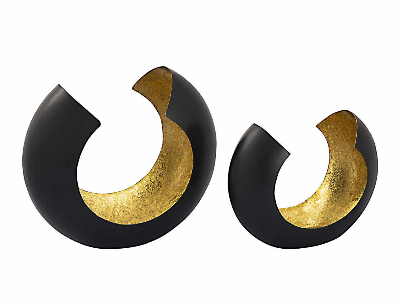 Fyrfadsstage sæt 24 stk. – Omega, sort mat med guld