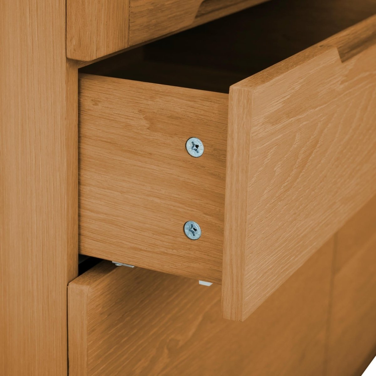 Display Cabinet with LED Light Kerteminde - Natural Oil