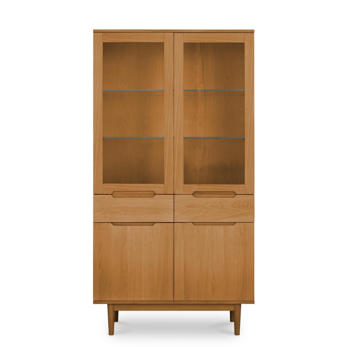 Display Cabinet with LED Light Kerteminde - Natural Oil