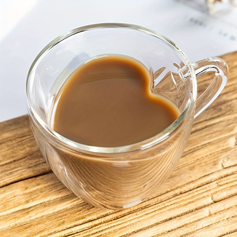 Heart Couple Cup Insulated Glass Mug