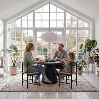 Round Extendable Dining Table Svendborg ø120/220 cm - Black Oak