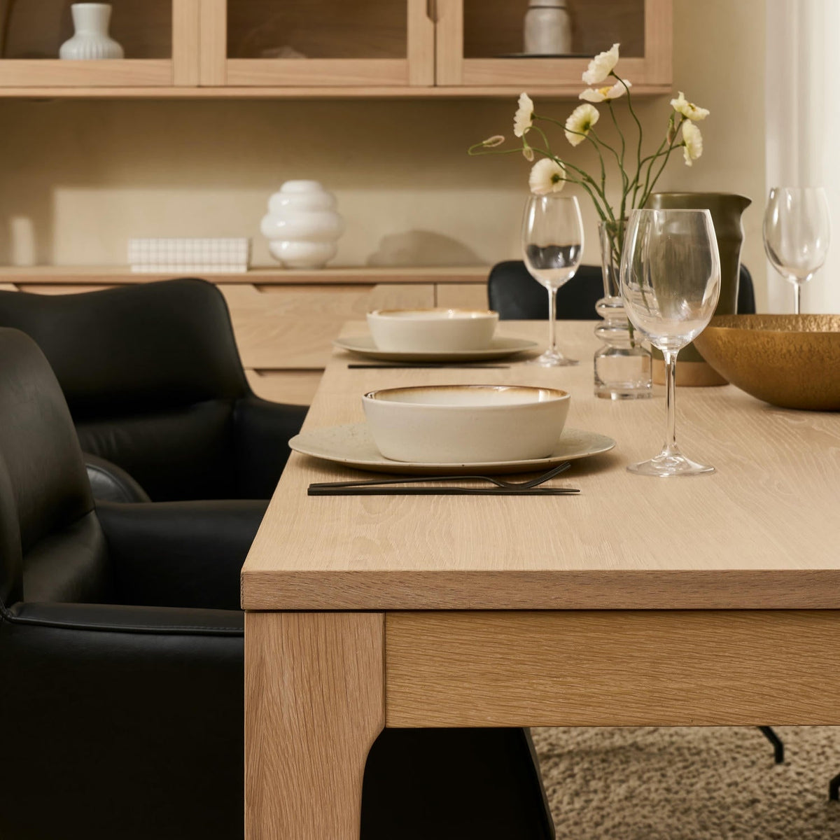 Rectangular Extendable Dining Table Kerteminde - White Oil