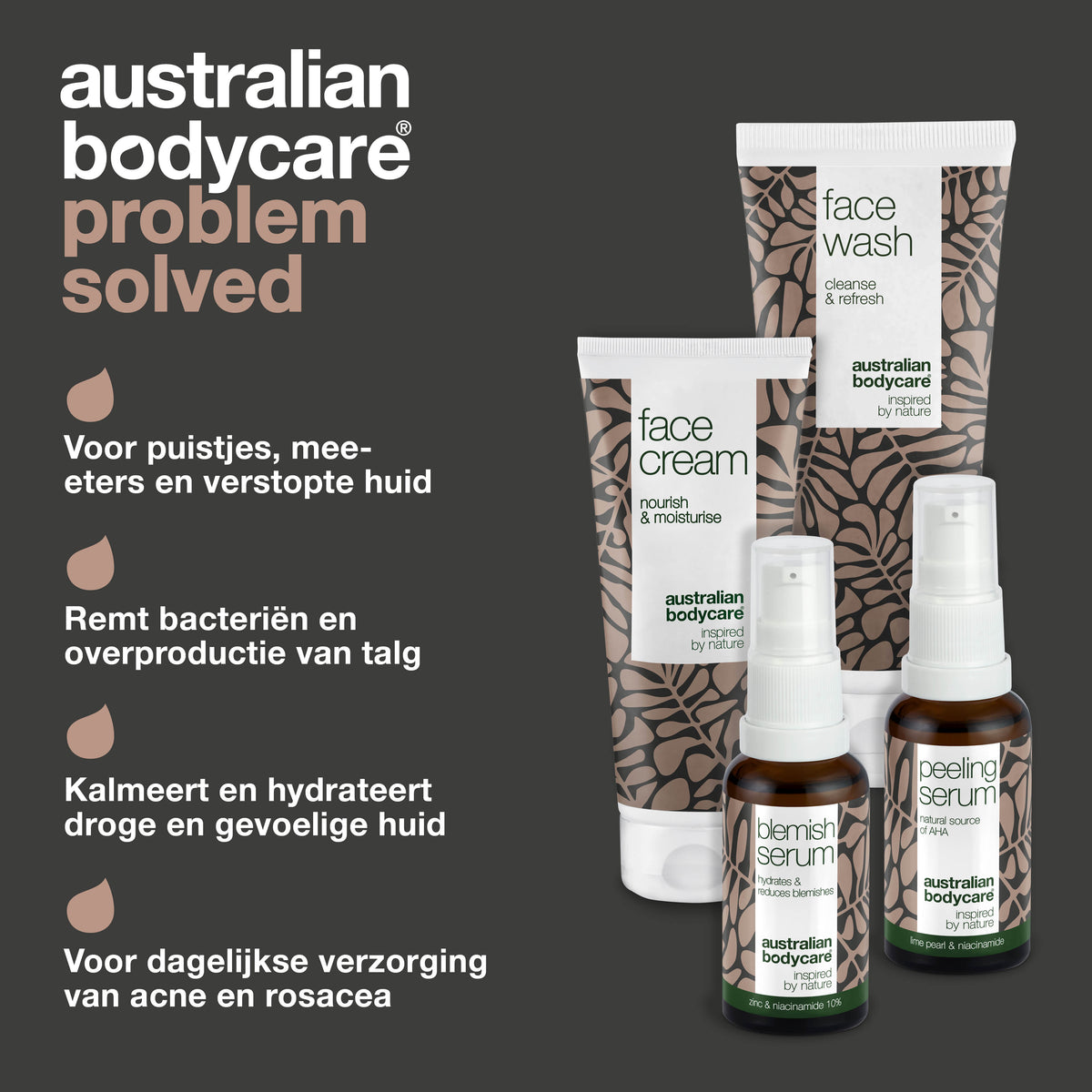 Anti Blemish Face Kit voor onzuivere huid en puistjes — Diepreinigende huidverzorging voor vette huid, puistjes en mee-eters