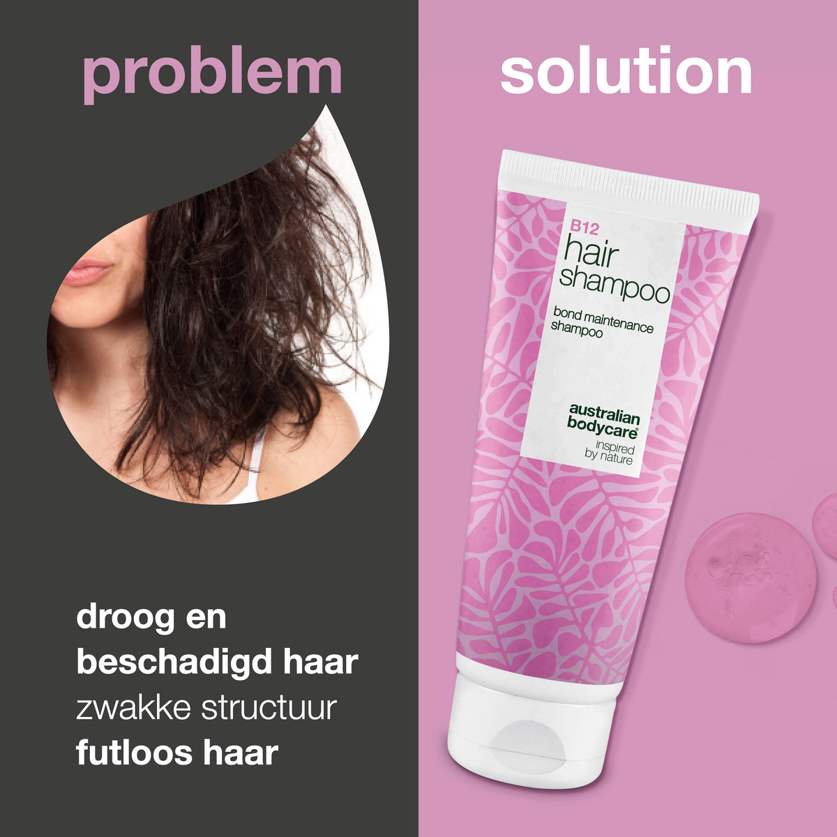 Vitamine B12 Haarshampoo – herstelt en versterkt beschadigd haar — Vitamine B12 Haarsjampoo voedt droog, beschadigd haar en beschermt met bond-effect. Bevat Vitamine B12, Elaya Renova™ en Glycerine.