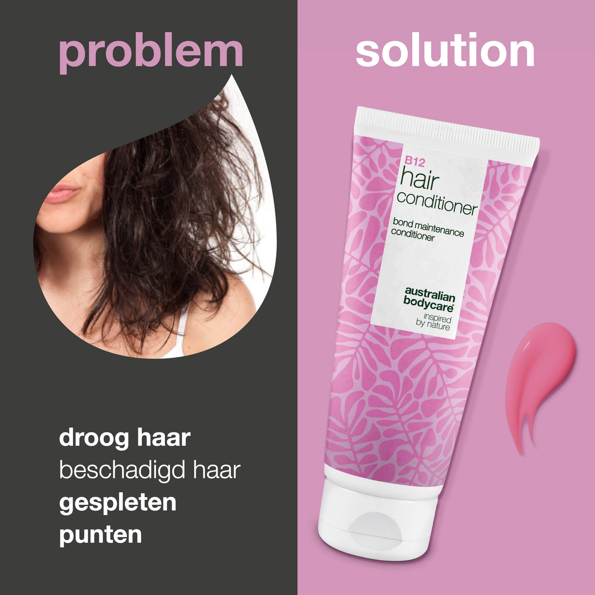 Vitamine B12 Hair Conditioner – Versterkt droog en verzwakt haar — Vitamine B12 Hair Conditioner voor beschadigd haar. Bond-effect herstelt en versterkt. Met Vitamine B12, Panthenol en Elaya Renova™.