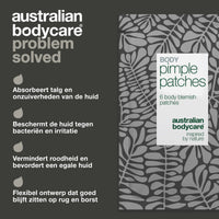 Body Pimple Patches – Behandeling voor puistjes op het lichaam — Effectieve puistenpleisters voor rug, borst en schouders. Absorbeert talg, beschermt de huid en vermindert onzuiverheden.