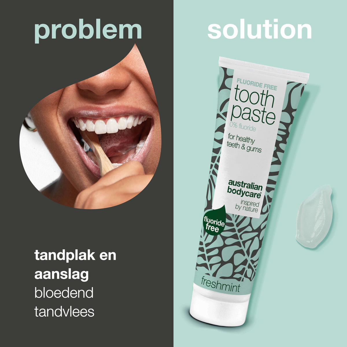 Fluoridevrije tandpasta – voor gezonde tanden en frisse adem — Fluoridevrije tandpasta verwijdert tandplak, verzorgt het tandvlees en zorgt voor een langdurig frisse adem.