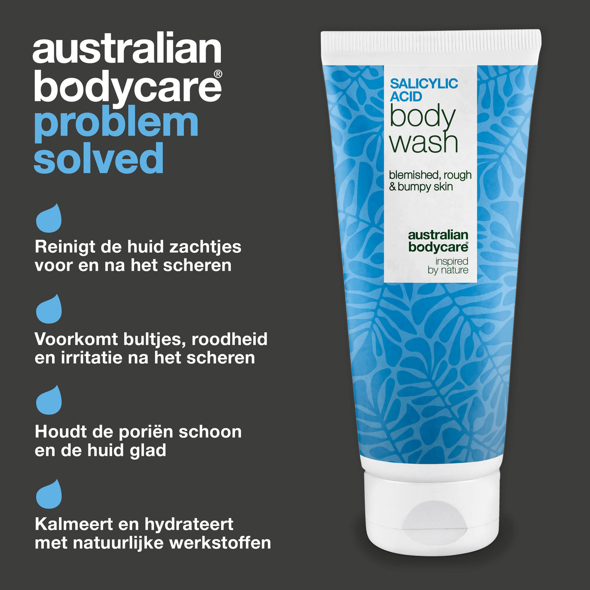 Salicylzuur Shave Wash tegen scheerirritatie en bultjes — Salicylzuur Shave Wash helpt bij roodheid en ingegroeide haartjes. Bevat salicylzuur (BHA), niacinamide en zink PCA.