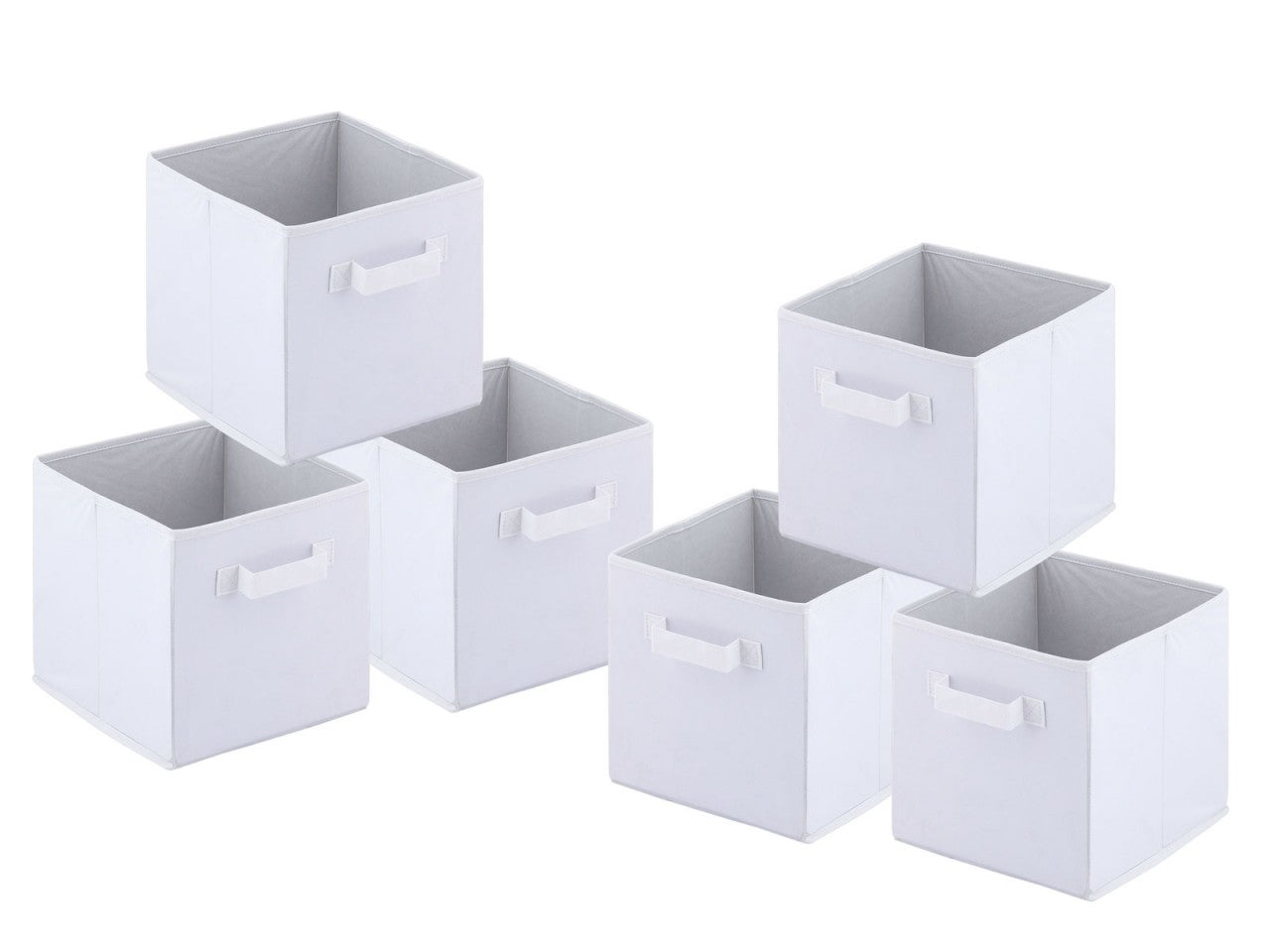 Foldbare opbevaringsbokse 26×26×26 cm – sæt 6 stk.