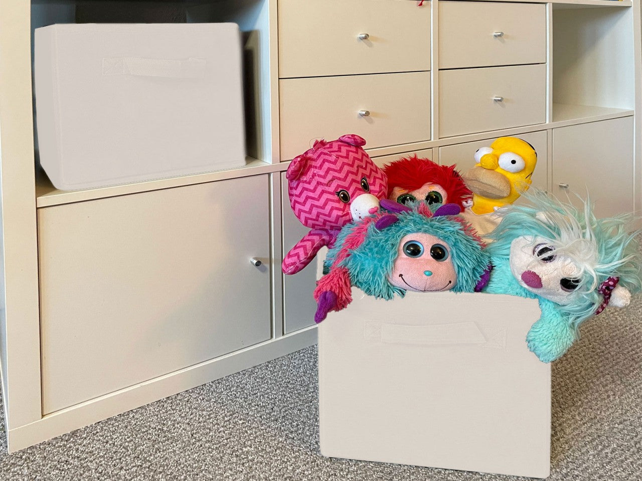 Foldbare opbevaringsbokse 26×26×26 cm – sæt 6 stk.