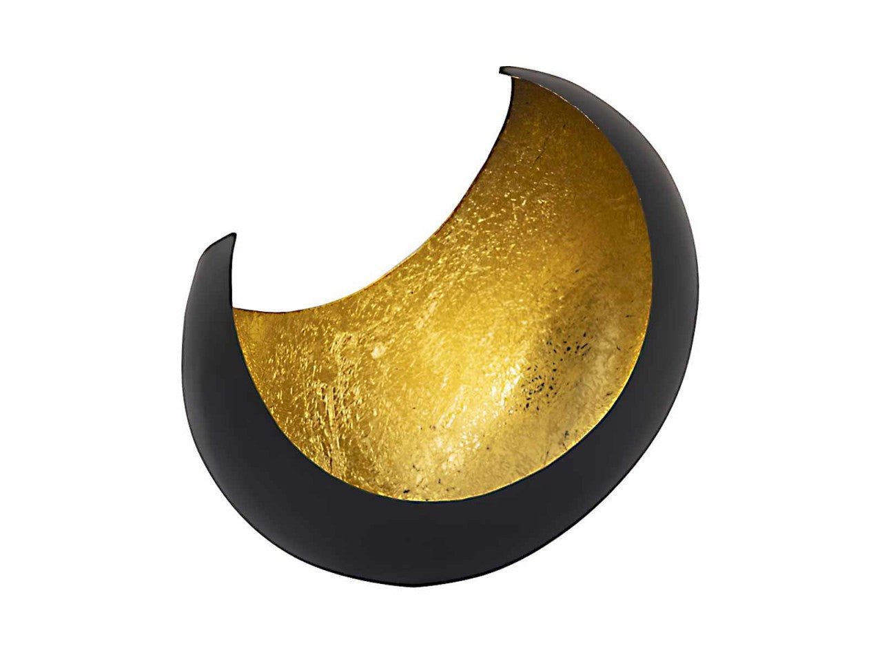 Fyrfadsstage sæt 16 stk. – Moon, sichelform sort mat med guld