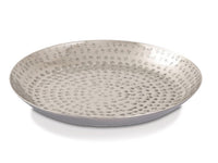Dekorativ rundt metalbakke ø28 cm – sæt 20 stk., guld eller sølv