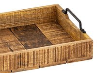 Serveringsbakke i mangotræ sæt 2 stk. 46×31 cm