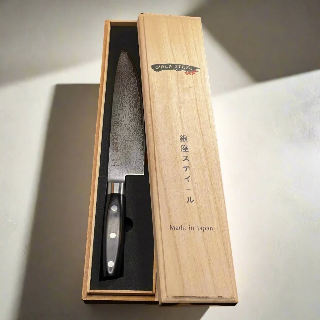 HAYAMI Essential set: Two VG10 Damascus Steel Knives, Made in Japan