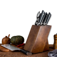 HAGAKURE SIX | Essential 6 pcs Knife set | 4 Knives, 1 Shears with Wood Block