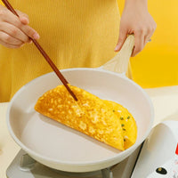 28cm Non-Stick Ceramic Wok Pan Eco-Friendly Stainless Steel Cookware White
