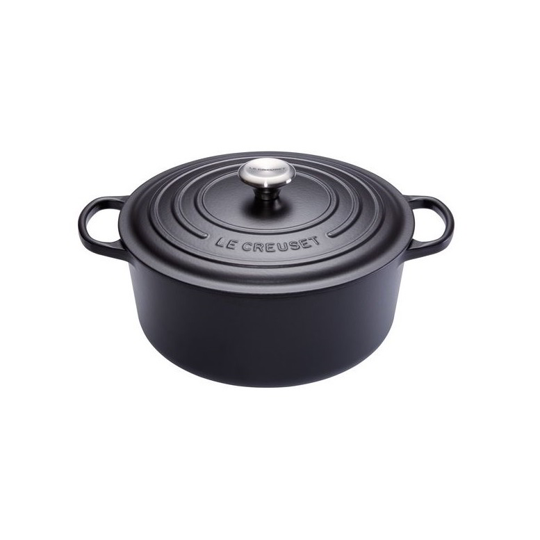 Le Creuset Signature Roaster 22cm Lábas - Fekete