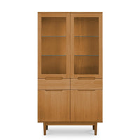 Display Cabinet with LED Light Kerteminde - Natural Oil