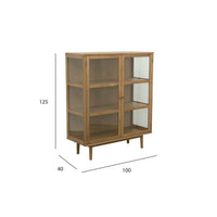 2-Door Highboard Svendborg - Natural Oak