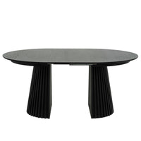 Round Extendable Dining Table Svendborg ø120/220 cm - Black Oak