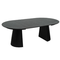 Round Extendable Dining Table Svendborg ø120/220 cm - Black Oak