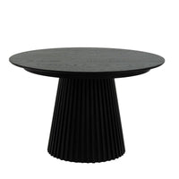 Round Extendable Dining Table Svendborg ø120/220 cm - Black Oak