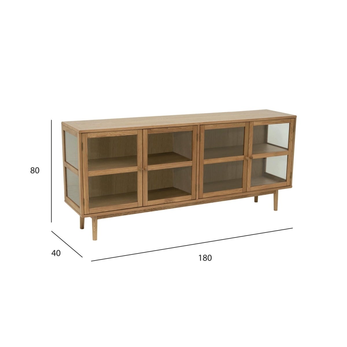 4-Door Sideboard Svendborg - Natural Oak